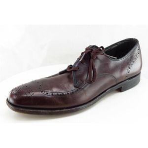 Wright Shoes Sz‎ 10 A Brown Wingtip Oxfords Leather Men 194